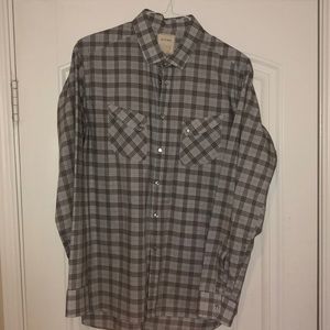 Billy Reid Pearl Snap Long Sleeve Shirt